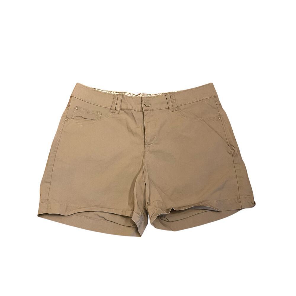 Lee Natural Fit Chino Shorts Mid Rise Cotton Blend‎ Stretch Beige Size 10 NEW